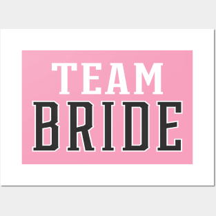 Simple Team Bride Wedding Typography Posters and Art